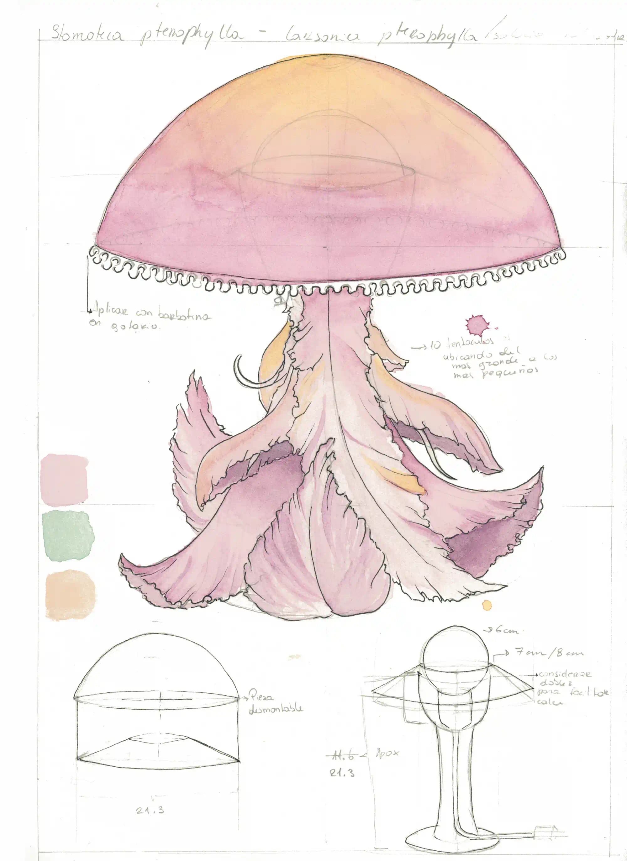Lámpara Medusa Dibujo Técnico