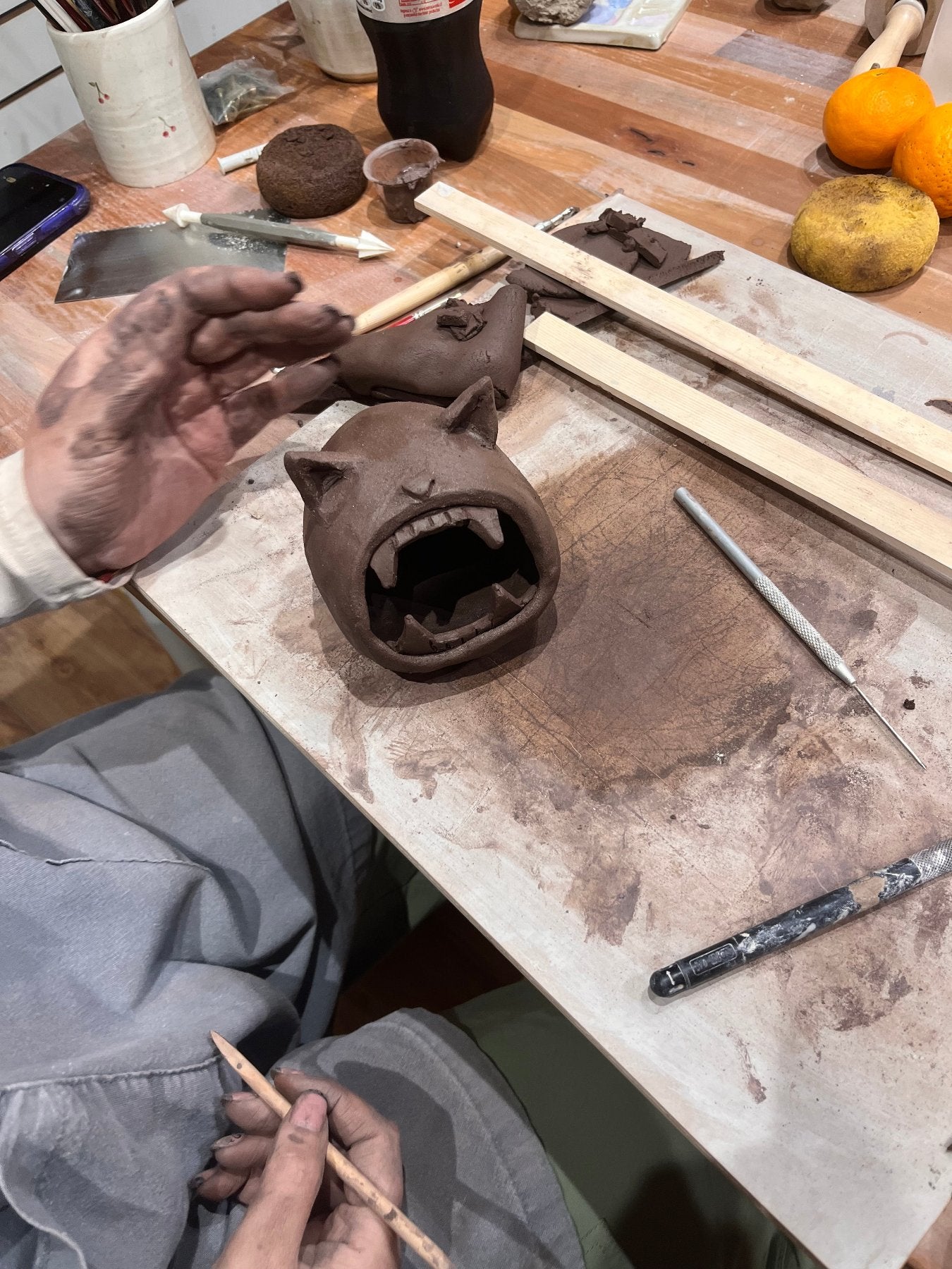 Clase de cerámica en Lastarria